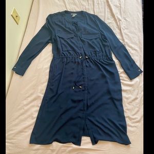 Blue drawstring dress